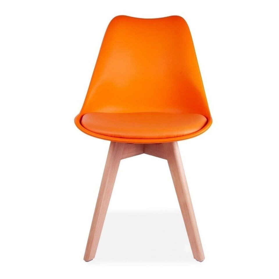 image 1 of ECN Tulip Style Dining Chair (Pack of 4) - L43 x W48 x H82 cm - Orange Orange