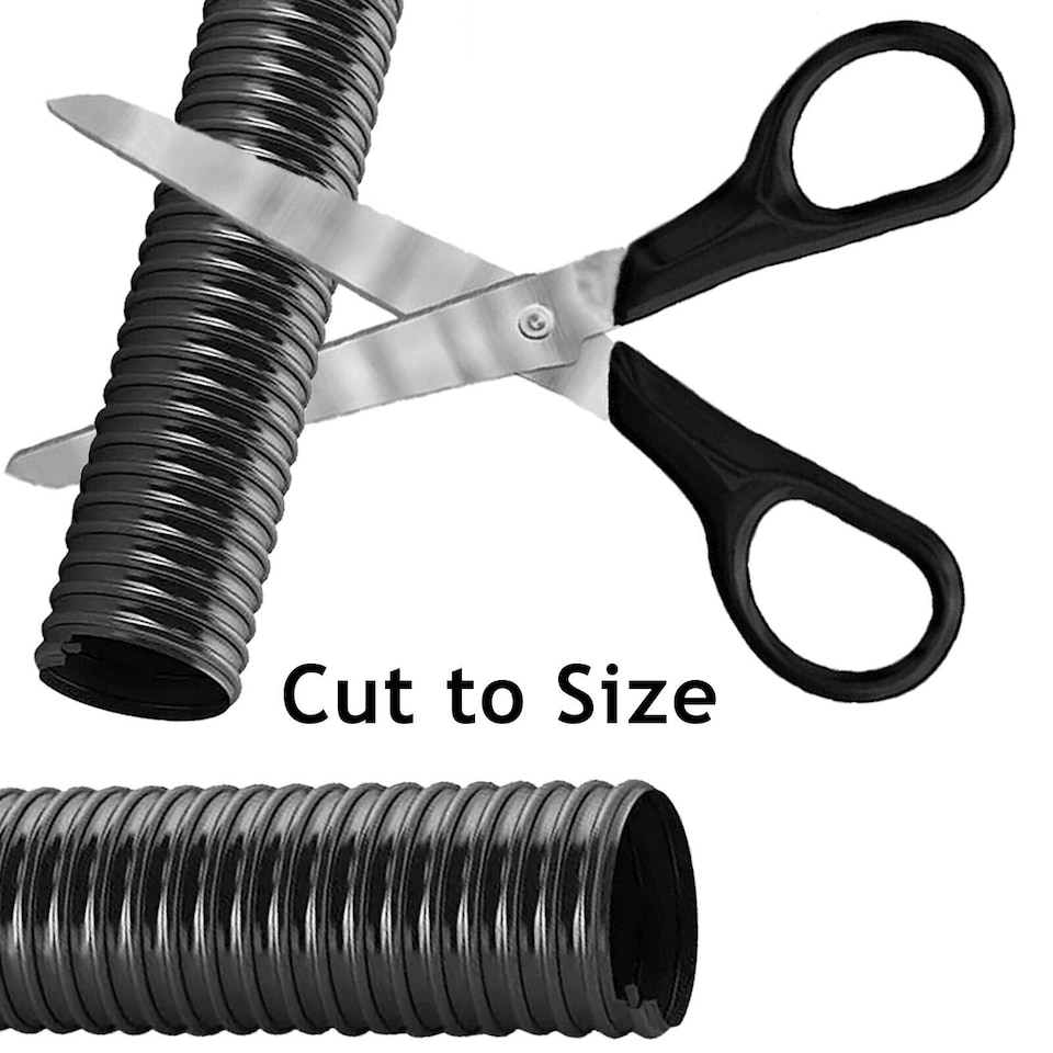 image 1 of SPARES2GO Universal Vacuum Cleaner Hose Corrugated Flexible Tube Pipe (Cut to Size, 5m Length x 32mm Diameter)
