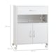 image 7 of Vinsetto Mobile Printer Stand w/ Storage Shelf Universal Wheels for Home White