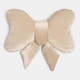 image 3 of OHS Soft Velvet Bow Shaped Cushion Pillow | Cream | Natural