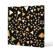 Yellow  Green Triangles (Canvas Print) 77 x 77 x 4cm
