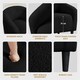 image 5 of Yaheetech Fabric Club Chair Upholstered Accent Barrel Chair Black