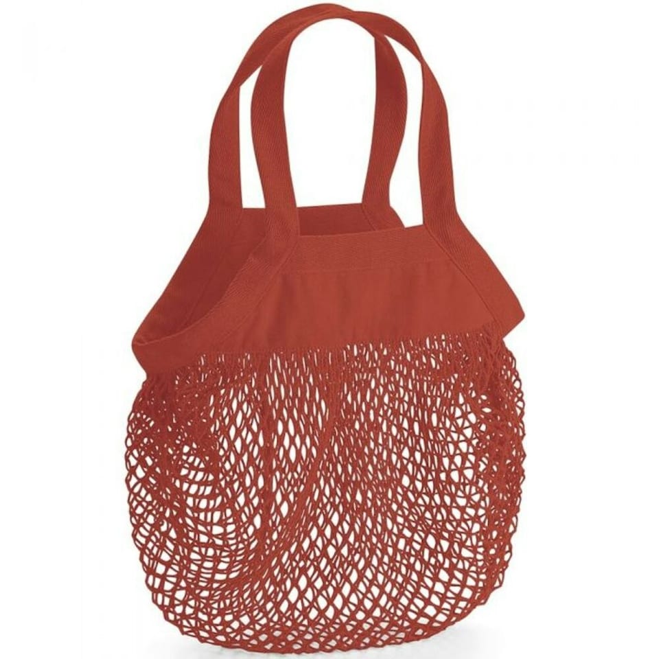 Westford Mill Mini Organic Cotton Tote - Rusty Orange - One Size Red