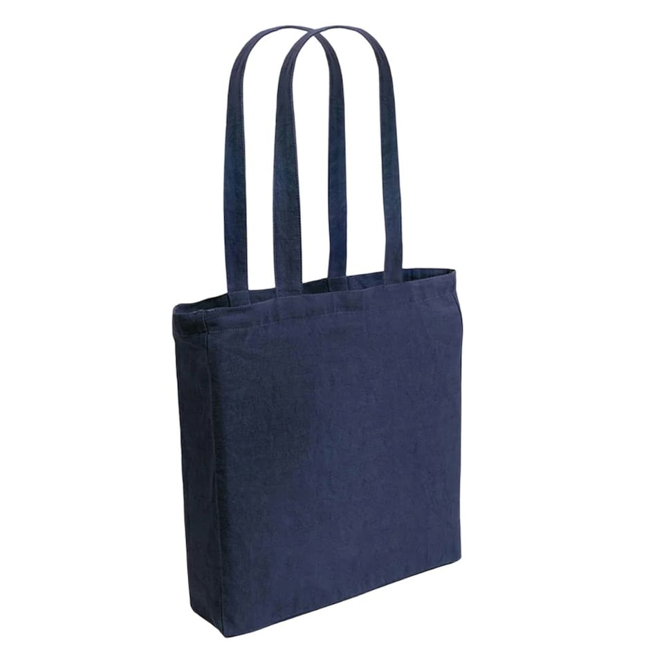 United Bag Store Recycled Cotton Gusseted Tote Bag - Navy - One Size
