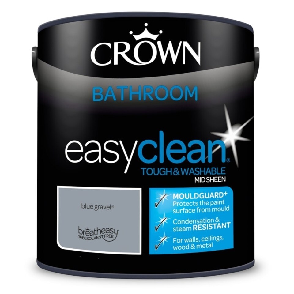 image 1 of Crown Easyclean Bathroom Mid Sheen 2.5L Blue Gravel