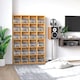 image 2 of HOMCOM DVD CD Media Storage Rack, Video Display Unit, 89 x 130.5 cm, Beech