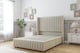 image 1 of Sloomy Marlborough Cream Plush Divan Bed Base No Drawers With 54 Inch Wingback Headboard & 12 Inch Matching Footboard | Cream | Cream | Double | 1