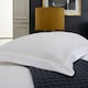 image 3 of Hampstead 100% Cotton Duvet Cover Set – 200 Thread Count with Inserted Ribbon & Oxford Pillowcases Cream | White | King