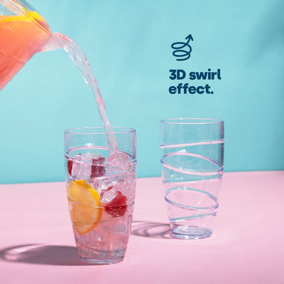 image 1 of Clear Plastic Tumblers Set of 6