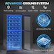 image 3 of HOMCOM 86L Freestanding Wine Cooler with UV-resistant Tempered Glass Door, 32 Bottles Dual Zone Wine Fridge with Adjustable Temperature Control, Digital Touch Screen, Black | Black
