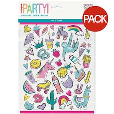 Unique Party Favorite Things Birthday Party Bags (Pack of 8) - Multicoloured - One Size