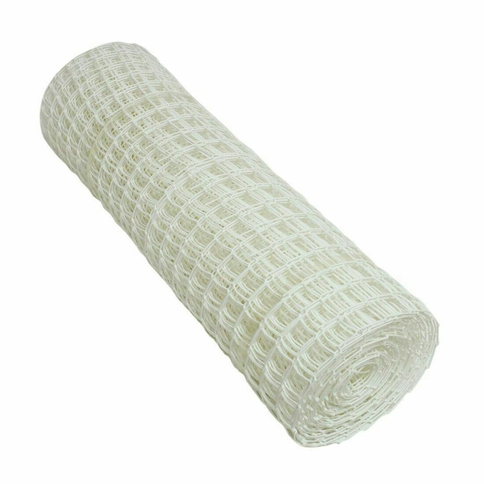 image 1 of True Products Climbing Plant Support Mesh Pea Bean Garden Trellis - 50mm x 50mm - White - 1m x 25m