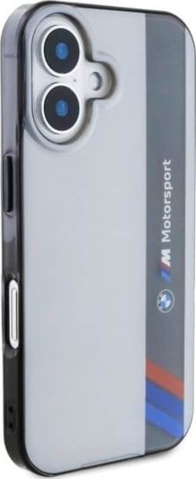 image 1 of BMW Motorsport IML Vertical Stripe Case for iPhone 16 6.1 Grey - BMHCP16S23HTFEG