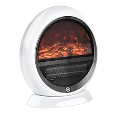 HOMCOM Table Top Electric Fireplace Heater W/ LED Flame Rotatable Head Black