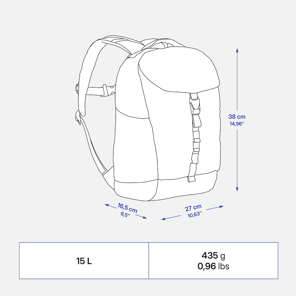 image 1 of Decathlon Kids’ 15 L backpack (ages 7–15), NH900
