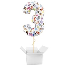 Bluey Number 3 Giant Foil Helium Balloon - Inflated Balloon in a Box