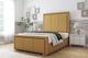 image 2 of Sloomy Lancaster Mustard Plush Bed Frame With 50" Upholstered Headboard 4' Small Double