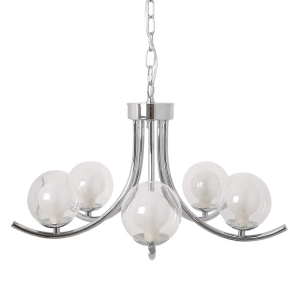 image 1 of Jimena 5 Light Polished Chrome Pendant Ceiling Light