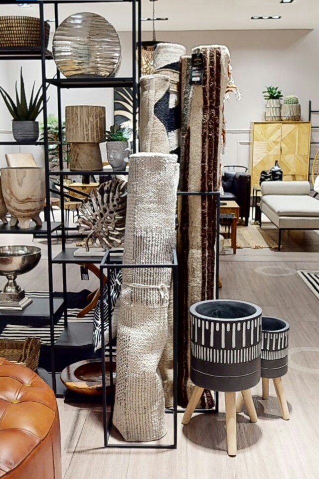 image 1 of Darnell Large Black And White Finish Planter Multi | Multi