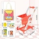 image 3 of Kids Shopping Cart Trolley Play Set – Adjustable Height, Pretend Food, Play Money & Shopping Bag – Supermarket Toy for Boys & Girls Ages 3+
