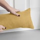image 3 of Velvet Chenille Draught Excluder - 90cm x 15cm x 15cm - Ochre