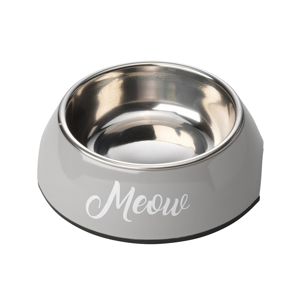 Meow Cat Bowl Grey - One Size