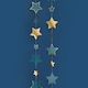 image 3 of Gold & Teal Trailing Star Hanging Decorations 5m