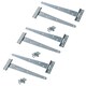 image 1 of 10in / 250mm Heavy Duty T Tee Hinges For Shed + Garden Gates Zinc Plated 6pc Silver