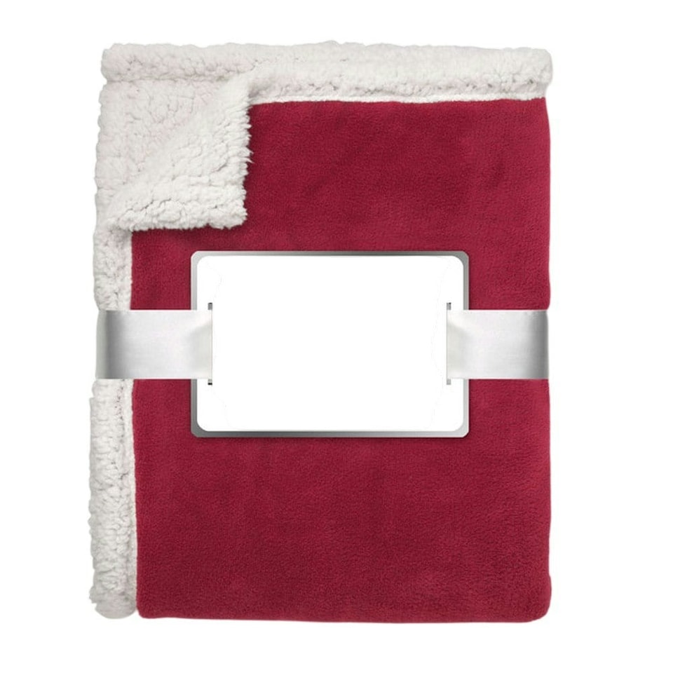image 1 of MidOcean Zermatt Coral Fleece Blanket - Burgundy - One Size | Purple | One Size