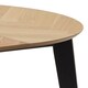 image 8 of Georgetown Round Dining Table in Oak & Black