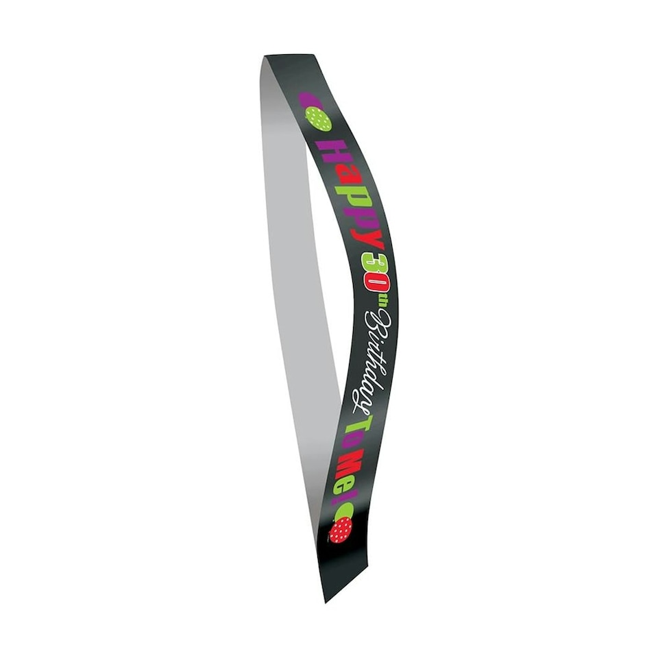 Unique Party Satin 60th Birthday Party Sash - Black - One Size