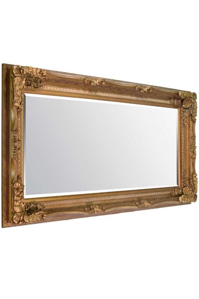 image 1 of Carved Louis Gold Large Wall Mirror 175 x 84 CM | Gold