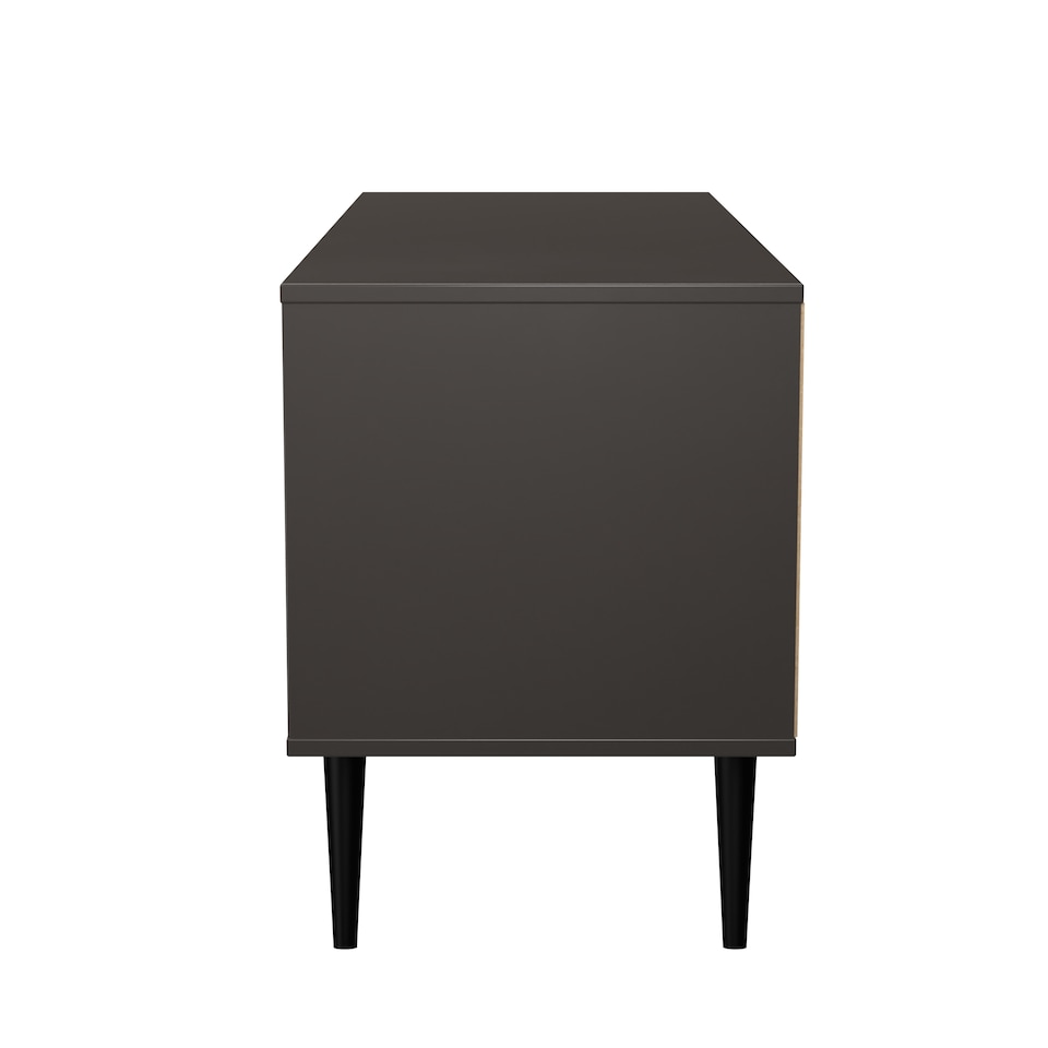 image 1 of Fuji 4 Drawer Bed Box in Slatted Effect & Graphite (Ready Assembled) | Grey | Slatted Effect & Graphite