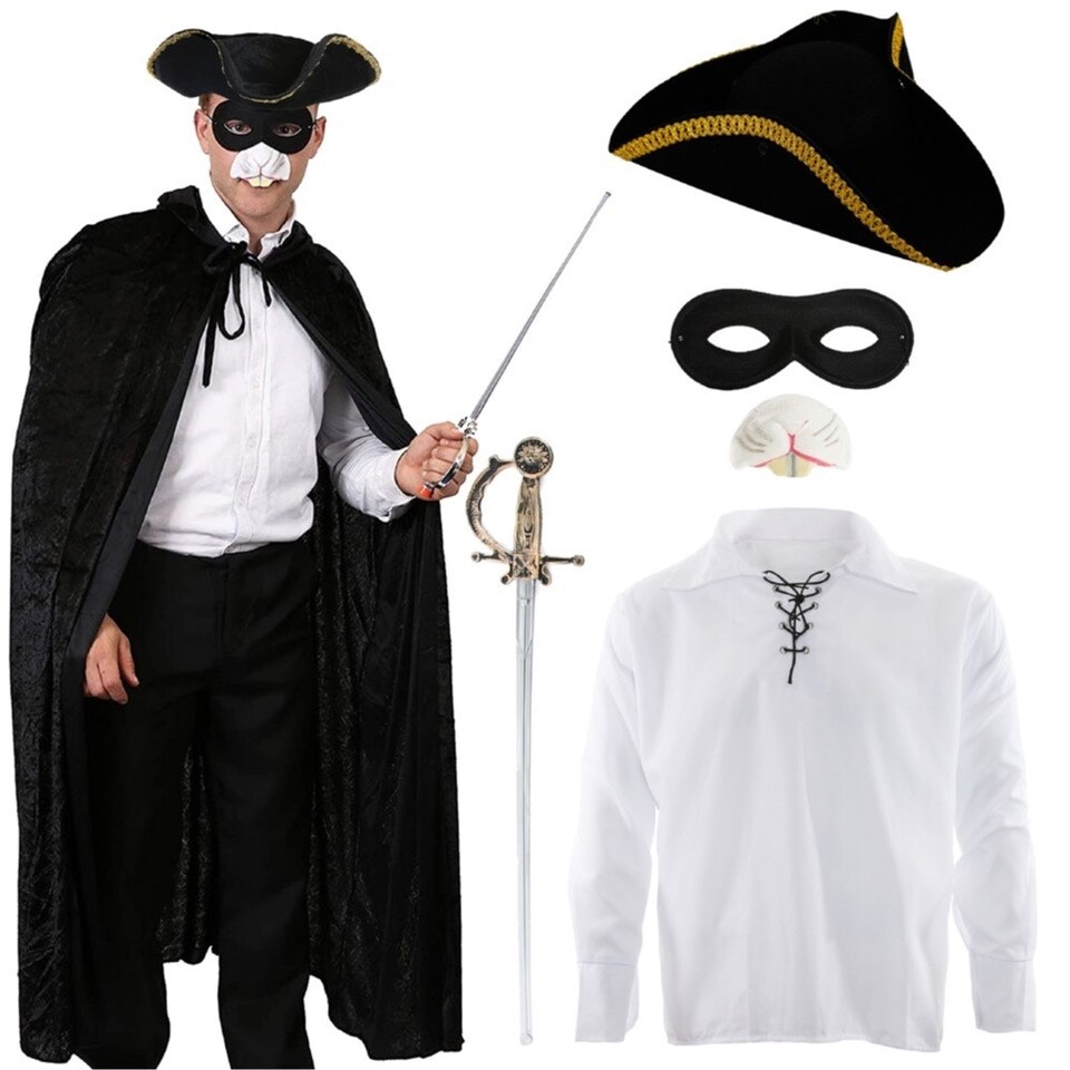 image 1 of Highway Man Costume and Accessories White | XL