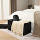 image 9 of OHS Soft Fleece Ribbed Long Rectangle Foldable Footstool Seat Storage Organiser Ottoman Grey