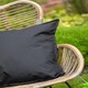 image 3 of Waterproof Outdoor Garden Cushion Covers Patio Cushion Cover Cases Square Pack Of 4 45cm X 45cm Black