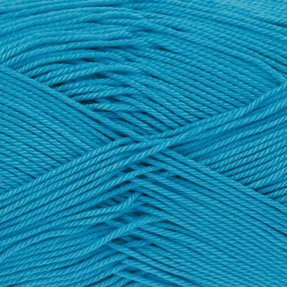 King Cole Turquoise Giza Cotton 4 Ply Yarn (Value Pack 12 x 50g Balls) For Crochet, Knitting - 158m per ball