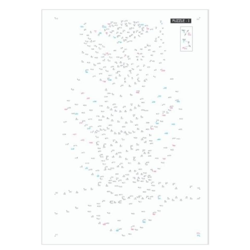 image 1 of Single A4 24 Sheets Extreme Dot-to-Dot Puzzle Challenge Book