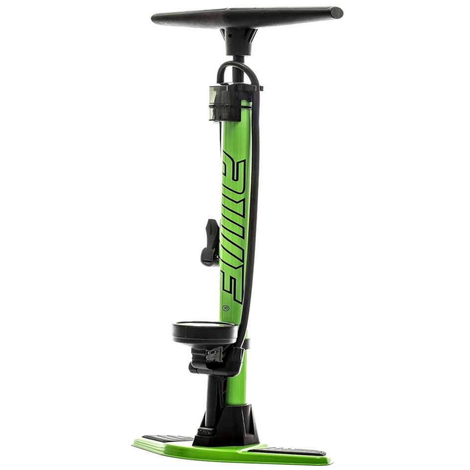 image 1 of AWE Heavy Duty Steel Track Floor Pump With Gauge 160 PSI Max Dual Valve