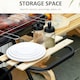 image 6 of Outsunny Foldable Charcoal Trolley Barbecue BBQ Grill Cooker Smoker W/ Wheels