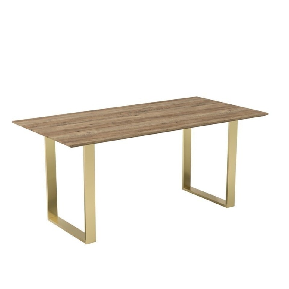 image 1 of Antibes Dining Table - MDF - L180 x W90 x H76 cm - Russet/Gold Brown