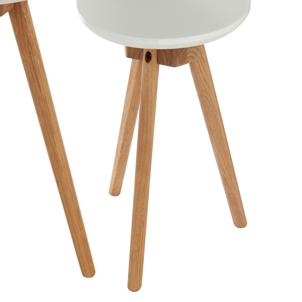 image 1 of Interiors By Premier Sleek Set Of 3 Side Tables With Tempered Lgs, Sustainable Side Table, Versatile Bedside Tables For Bedroom