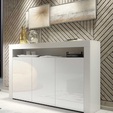 TV Unit TV Stand Sideboard Storage Cabinet Cupboard White High Gloss 155cm