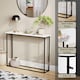 image 4 of Vida Designs Console Table With Metal Leg, White & Black | Black | White & Black