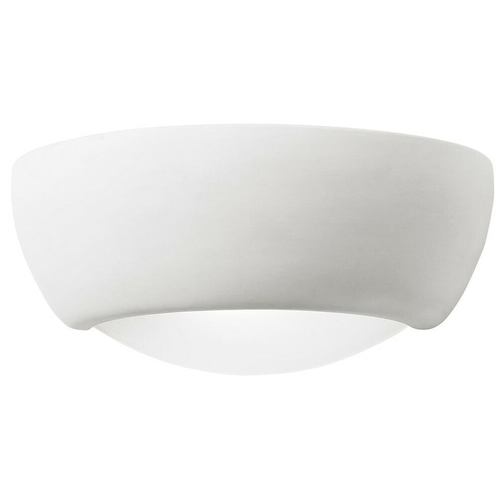 Loops Dimmable LED Wall Light Unglazed Ceramic Semi Dome Lounge Lamp Lighting Fitting