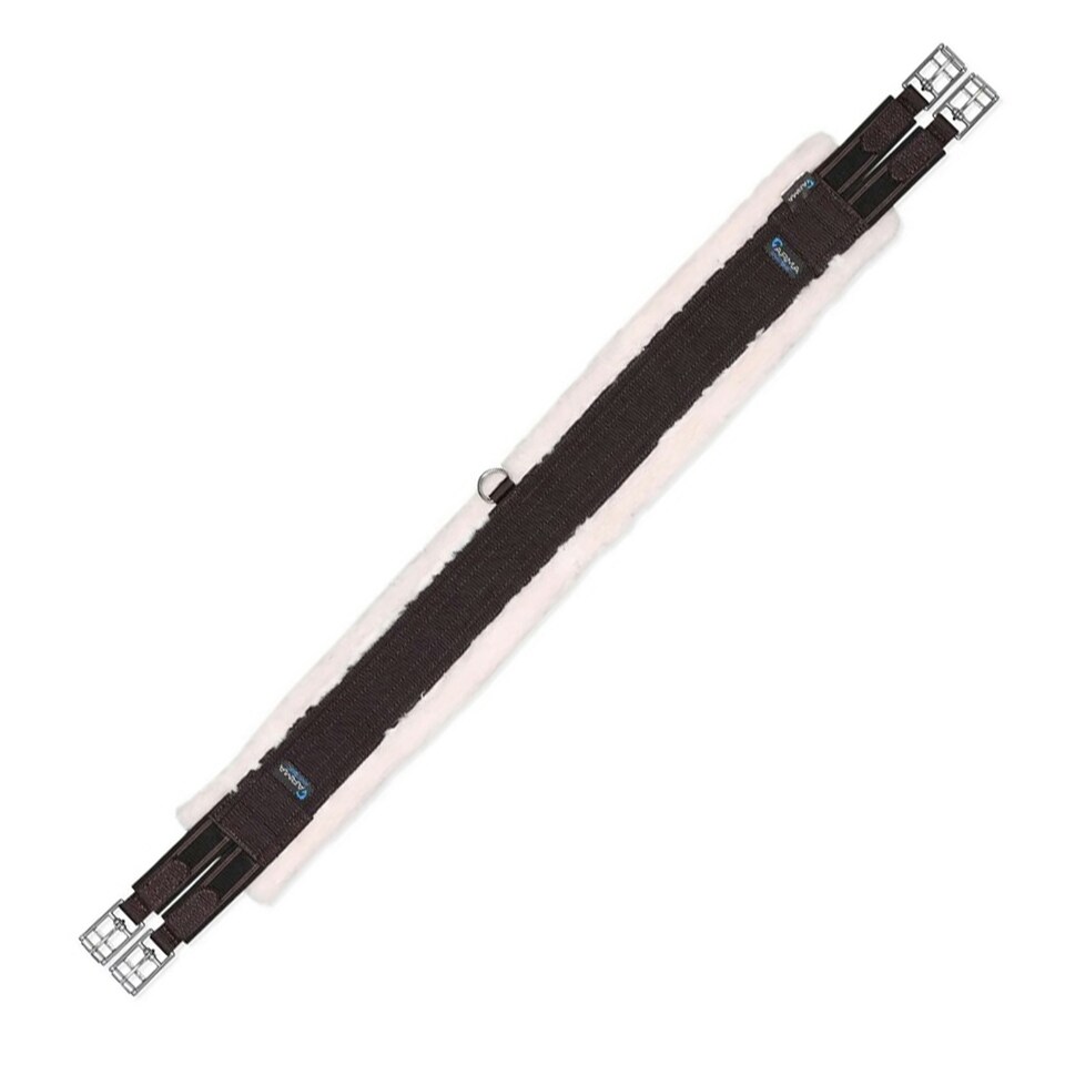 image 1 of Shires Fleece Lined Horse Girth - Brown - 56in