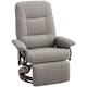 image 1 of HOMCOM Ergonomic Office Recliner Sofa Chair PU Leather Armchair Lounger Grey