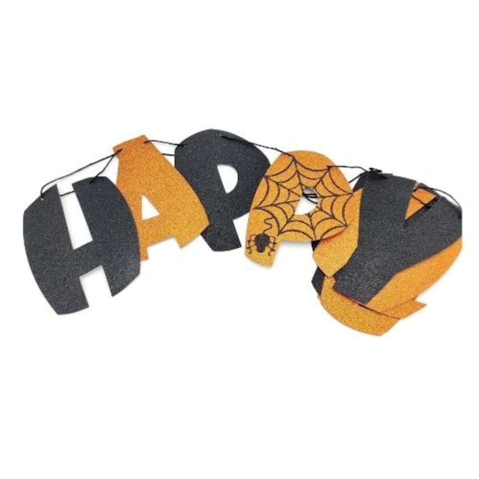 Happy Halloween Glitter Banner 8ft
