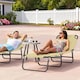 image 2 of Outsunny Folding Lounge Chair Outdoor Chaise Lounge for Bench Patio