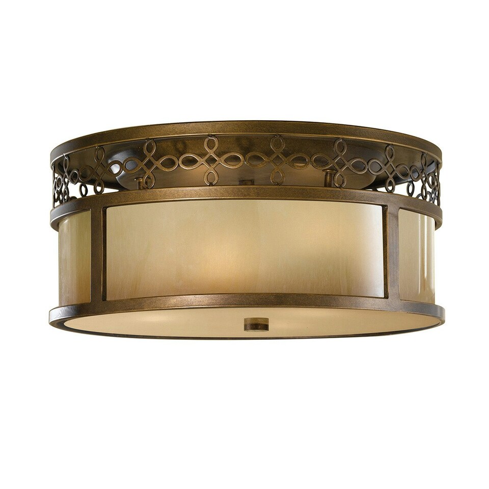 image 1 of Justine 3 Light Flush Ceiling Light Bronze, E27
